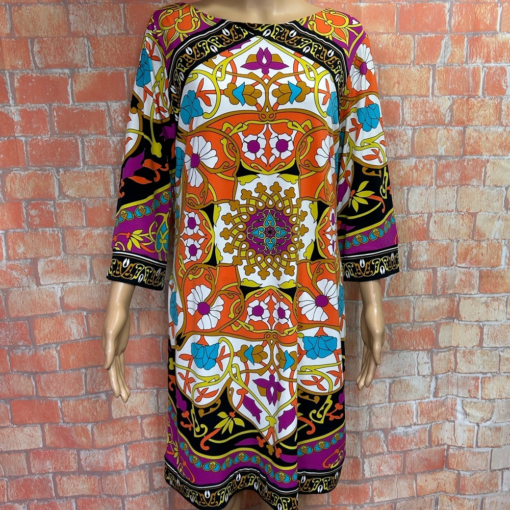 Nicole by Nicole‎ Miller Colorful Print Shift Dress